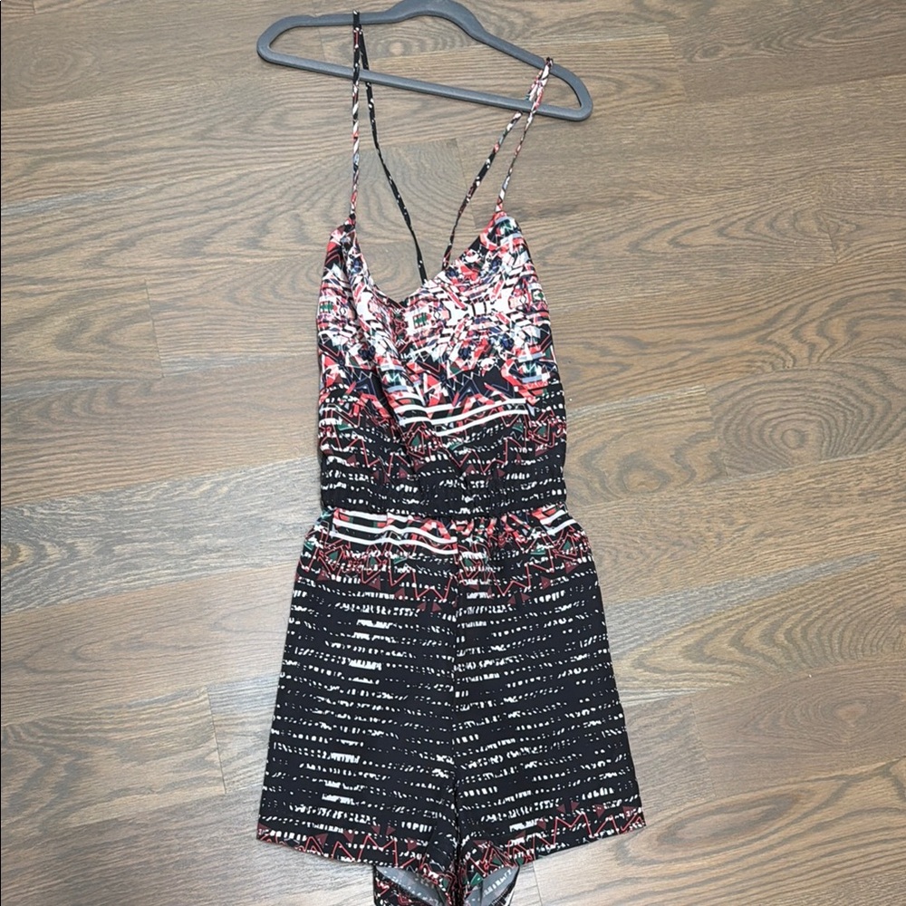 Parker Silk Multicolor Strappy Romper